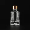 Botella pequeña de licor con tapa, Botella de licor de vidrio, Empaque con etiqueta de licor extranjero de 100 ml, Botella de licor vacía transparente al por mayor, Capacidad pequeña