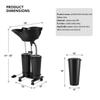 Lavabo Eléctrico Vertical Transfronterizo para Champú Peluquería Portátil Doble Tina con Bomba de Agua Extraíble Lavabo para Salon Fabricante Venta al Por Mayor