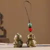 Sândalo Verde Doze Signos do Zodíaco Versão Desenho Animado Auspiciosa Pingente Chaveiro para Carro Corrente Universal para Celular