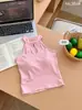 Top de tirantes hueco dulce y picante para mujer, nuevo estilo de verano, capa base sexy con copa integrada, bustier ajustado