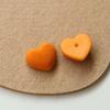 Ins Sweet Color Flocking Plush Heart diy acrílico acessórios brincos Hairpin Phone Case Material Atacado