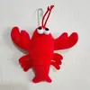 Peluche de cangrejo de río cangrejo muñeca colgante llavero actividad creativa barbacoa de mariscos regalo muñeca langosta