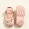 Zapatos de PrincesaSandalias de verano para niña estilo ballet, punta cerrada, antideslizantes, suela suave, estilo padre-hijo para exteriores para niñas
