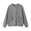 2026 nueva chaqueta cárdigan casual negra de manga larga versátil para primavera y otoño, nuevo estilo coreano fino de moda, estilo corto holgado