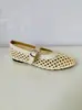 Sapatos femininos Mary Jane tecidos com vazados transfronteiriços ZA, disponíveis nos tamanhos 35-43, respiráveis e versáteis, com design de uma única tira e sola plana