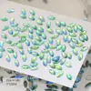 Joias para unhas formato plano explosão de rede azul pavão super brilho gotas d'água olho de cavalo folha de bordo brocas de unha mistas atacado
