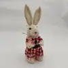Enfeites Criativos de Coelho Artesanais Tecidos em Palha para Armários de Entrada, Varanda, Sala de Jantar, Decoração de Luxo Leve, Decoração de Casa de Animal Pequeno, Decoração de Vaso de Flores