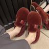 Novos Sapatos Birkenstock Mary Jane Peludos 2026 para Mulheres, Calçados para Uso Externo, Forrados com Lã, Quentes, Mocassins de Solado Macio para Outono e Inverno