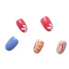 24 piezas de uña postiza para llevar transfronteriza acabado nuevo estilo dulce y encantador color graffiti arte de uñas desmontable