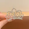 Tocado de Corona para Niñas, Peine de Pedrería, Regalo de Cumpleaños para Pequeña Princesa, Pasador para Actuación del 1 de Junio, Accesorio para el Cabello para Niñas