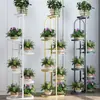 Soporte de Flores de Hierro Forjado para Balcón de Múltiples Niveles, Estante para Plantas, Soporte para Macetas de Plantas Verdes, Soporte de Piso para Interiores de Estilo Europeo para Flores, Plantas Verdes y Bonsáis