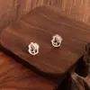 Pendientes de Perla Versátiles Estilo Pintura al Óleo Vintage Florales de Moda con Esmalte Pintado Pendientes de Diseño Dulce de Nicho para Mujer