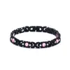 Pulsera de cruz de estilo popular europeo americano con cierre magnético desmontable para mujer, incrustada con diamantes, pulsera de adsorción magnética