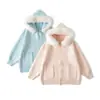 2025 Nuevo Otoño e Invierno Suéter Holgado con Capucha Chaqueta para Mujer Estilo Coreano Dulce Holgado Cálido Cuello de Piel Cárdigan de Punto
