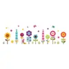 Flores de Girassol Coloridas em Desenho Animado Autocolantes de Parede Auto-adesivos para Quarto de Criança Jardim de Infância Sala de Aula Adesivos Decorativos BR0369C
