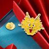 Broche del día nacional Estilo nacional patriótico bandera roja festival nueva insignia de marea nacional hebilla decorativa para ropa insignia de metal con goteo de aceite