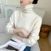 Cachemira Otoño/Invierno 2025 Nuevo Suéter de Lana Gruesa de Manga Larga con Cuello Alto para Mujer, Moderno, Versátil, Informal