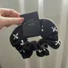 Anel de Cabelo Listrado de Cabeça de Bola Intestino Grosso Celebrante da Internet 2025 Novo Estilo Corda de Cabelo para Rabo de Cavalo Alto Acessório de Cabelo Feminino Corda de Cabelo