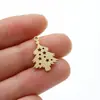 Paquete de 5 Piezas Colgante de Árbol de Navidad Hueco de Acero Inoxidable Cortado Forma de Estrella de Moda Regalo de Vacaciones de Año Nuevo para DIY