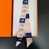 Nuevo Pañuelo Pequeño de Seda Estampado Primavera y Otoño, Pañuelo Pequeño de Cuello Estilo Francés para Atar Bolsos, Diadema de Moda, Seda Twill para Regalo para Mujeres
