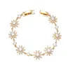 Pulseira de Girassol Colorida com Zircônia Minimalista Moderna Pulseira Ajustável para Mulheres Luxo Leve Simples Moda de Nicho Versátil