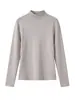 Nueva camiseta de manga larga con cuello redondo, adecuada para usar como prenda exterior o como capa interior, con forro polar y grosor añadidos, top para mujer suave y agradable para la piel.
