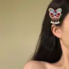 Tocado de Estilo Antiguo Pintado con Borla de Mariposa Colorida Pasador para el Cabello para Mujeres, Nuevo Clip Horizontal de Alta Gama en la Parte Posterior de la Cabeza, Pinza de Pato para Recoger la Mitad del Cabello