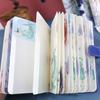 Cuaderno de superficie de piel sintética de pavo real, borla exquisita, artístico, complejo, clásico, hebilla, bloc de notas, ilustración de página a color, libro de mano