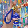 Chaveiro criativo azul Klein para casal, pingente de bolsa de boneco de desenho animado requintado para meninos e meninas, pequenos presentes no atacado