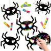 Máscara de Halloween Explosiones de Amazon Pintura Raspada DIY Máscara para Niños Pintura Raspada Alien Papel Raspado Música Raspada