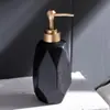 Estilo Ins Nórdico Cerâmica de Luxo Leve Frasco para Álcool em Gel Frasco com Bomba para Loção Dispensador de Sabão Líquido de Cerâmica com Acabamento de Alto Padrão