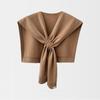 Xale Tricotado Preguiçoso Estilo Coreano para Mulheres para Outono e Inverno Sala com Ar Condicionado Xale Externo de Moda Tricotado Cruzado Cachecol Versátil de Cor Pura