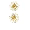 Aretes de Margarita Hueca Estilo Francés para Mujer, Aretes de Flor de Metal de Lujo Ligero, Aretes de Estilo Vacacional de Alta Gama, Venta Caliente Transfronteriza