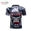 Nueva camiseta deportiva de verano para correr para hombre, ligera, transpirable, elástica, ajustada, para fitness, deportes, manga corta, para entrenamiento.