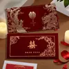Bolsa de Regalo Roja de Franela Modificada con Apertura para Boda Diez Mil Yuan Creativa Feliz Regalo para Recién Casados Bolsillo Rojo de Diez Mil Yuan Tamaño Grande Lai See