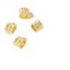 Ouro 18K Banhado Flor Oca Flor Três Vias Tubo Pendente Tubo Reto Espaçadores em Formato de Tubo Contas Tubulares de Ouro Real com Argola para Pendurar Pingente DIY C01