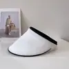 Sombrero de Sol de Aire con Borde de Color Contrastante Estilo Japonés para Mujer, Nuevo para Verano, Vacaciones en la Costa, Diadema para el Cabello, Sombrero para el Sol para Viajeros al Aire Libre