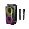 Caja de Fiesta Doble de 4 pulgadas Micrófono Inalámbrico Portátil Altavoz Bluetooth Fiesta Fiesta Fiesta de Karaoke Audio para Fiesta