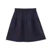 Falda Corta de Estilo Japonés Talla Grande para Mujer Primavera/Verano 2025 Nueva Estilo Universitario Cintura Alta Adelgazante Línea A