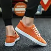 Zapatos de Lona de Moda Juvenil para Todas las Estaciones Zapatos Blancos con Cordones de Color Sólido Estilo Coreano para Hombre Zapatos Casuales Versátiles para Hombre