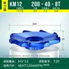 Cabezal de fresado frontal Km12 Cuerpo de aluminio Cabezal de fresado de 45 grados Aluminio Bt30 Bt40 Portaherramientas CNC Cabezal de fresado