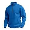 2025 Europa y Estados Unidos transfronterizo para hombre gofre otoño ocio exterior cuello alto media cremallera bolsillo jersey manga larga baño