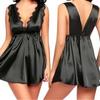 Comercio exterior transfronterizo Nueva lencería sexy Camisón de encaje con tirantes de seda helada Pijamas sexys europeos y americanos