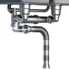 Doble lavabo fregadero desagüe cocina lavabo para verduras tubería de desagüe accesorios fregadero lavabo desagüe tubería de desagüe juego