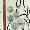 Jade Dourado de Seda Natural de Xinjiang Jade Verde Tianshan Fivela de Segurança Pingente de Jade com Corda Pingente com Jade Pingente de Jade Fornecimento ao Vivo