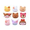 Serie de cabezas de animales lindos diy pegamento crema funda para teléfono móvil pegatina para refrigerador cuerda para pasador accesorios de resina al por mayor Norte K3