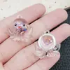 Serie Océano Luminoso Pez Demonio Morado Pulpo Cangrejo Agujero Colgante DIY Accesorios para Llavero Hechos a Mano