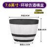 Vaso de Flor de Resina Imitação de Barril de Vinho para Comércio Exterior, Barril de Madeira Imitação, Vaso de Plantio Espessado Respirável, Vaso de Flor de Plástico para Plantas em Vasos de Grande Diâmetro, Tamanho Grande