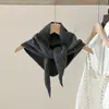 Bufanda Triangular Versátil de Color Sólido de Alta Gama para Mujer Estilo Coreano Moda Otoño Invierno Protector de Cuello Braga de Cuello Tejida Bufanda Triangular Pequeña