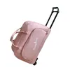 Bolsa de Viaje con Ruedas de Gran Capacidad con Logo Impreso Bolso de Hombro para Mujer Bolsa de Viaje para Hombre Maleta de Cabina Plegable Estilo K Bolsa de Viaje con Ruedas
